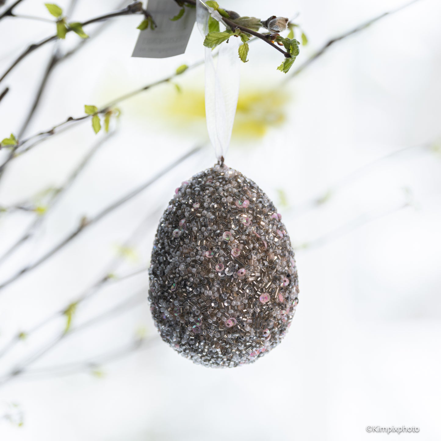 Påskeegg med glitter, rosa