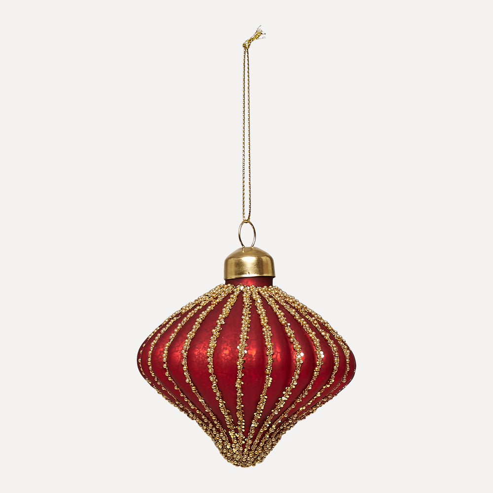 UND Glassløk Rød m/ gull