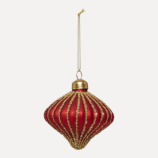 UND Glassløk Rød m/ gull