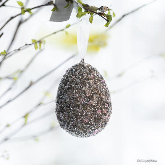 Påskeegg med glitter, rosa