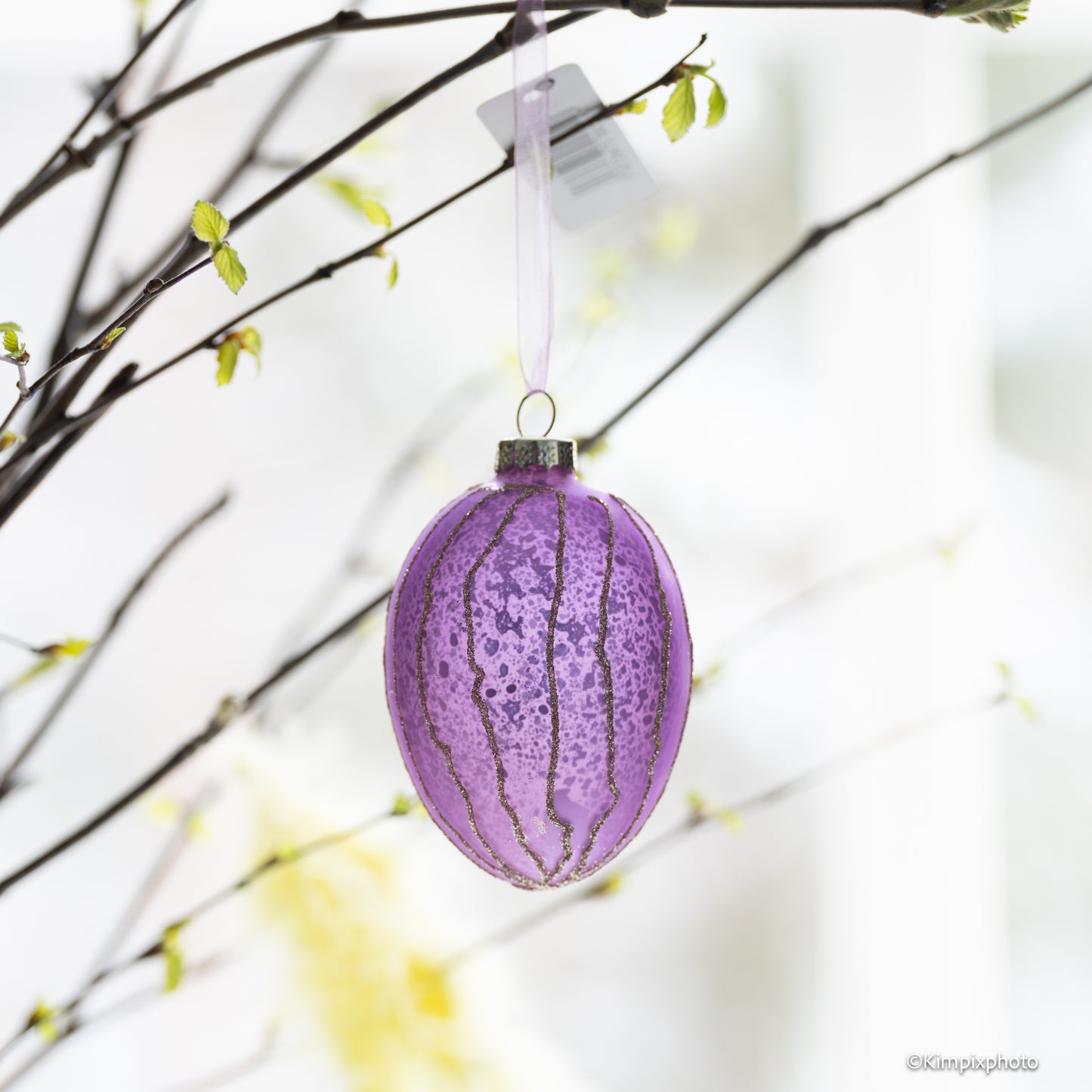 PÅSKE  EGG I GLASS, 3 ass