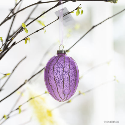 PÅSKE  EGG I GLASS, 3 ass
