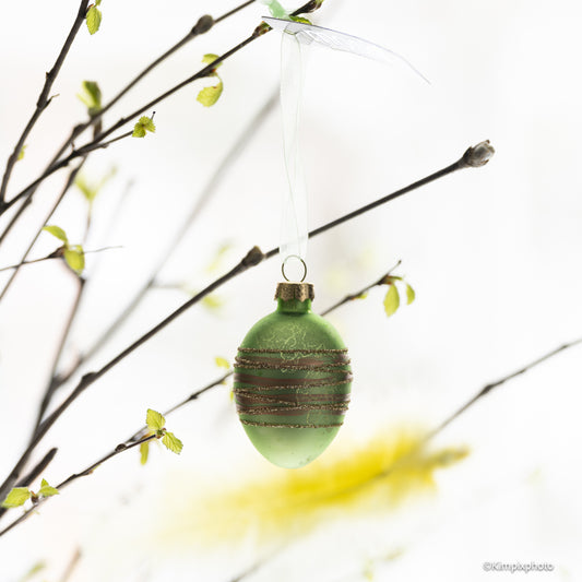 PÅSKE  EGG I GLASS, 3 ass
